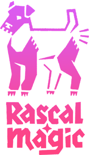 Rascal Magic logo: An Airedale Terrier